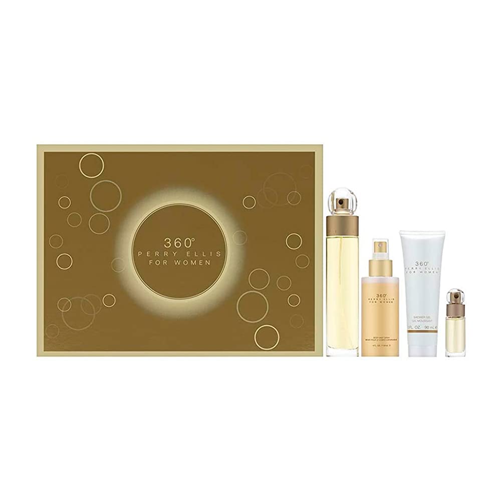 3.4oz EDT Spray 4oz Body Mist Spray 3oz Shower Gel 0.25oz EDT Spray 4 Pc Gift Set Y330649