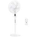 16 inch Quiet Oscillating Pedestal Fan with Adjustable Height & Tilt, White B7513