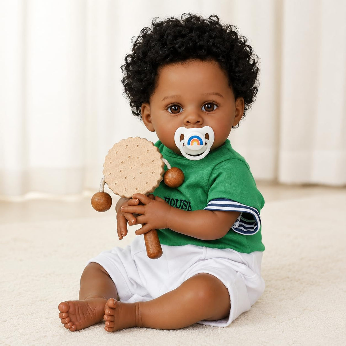 Black 20 Inch Reborn Baby Doll N23049