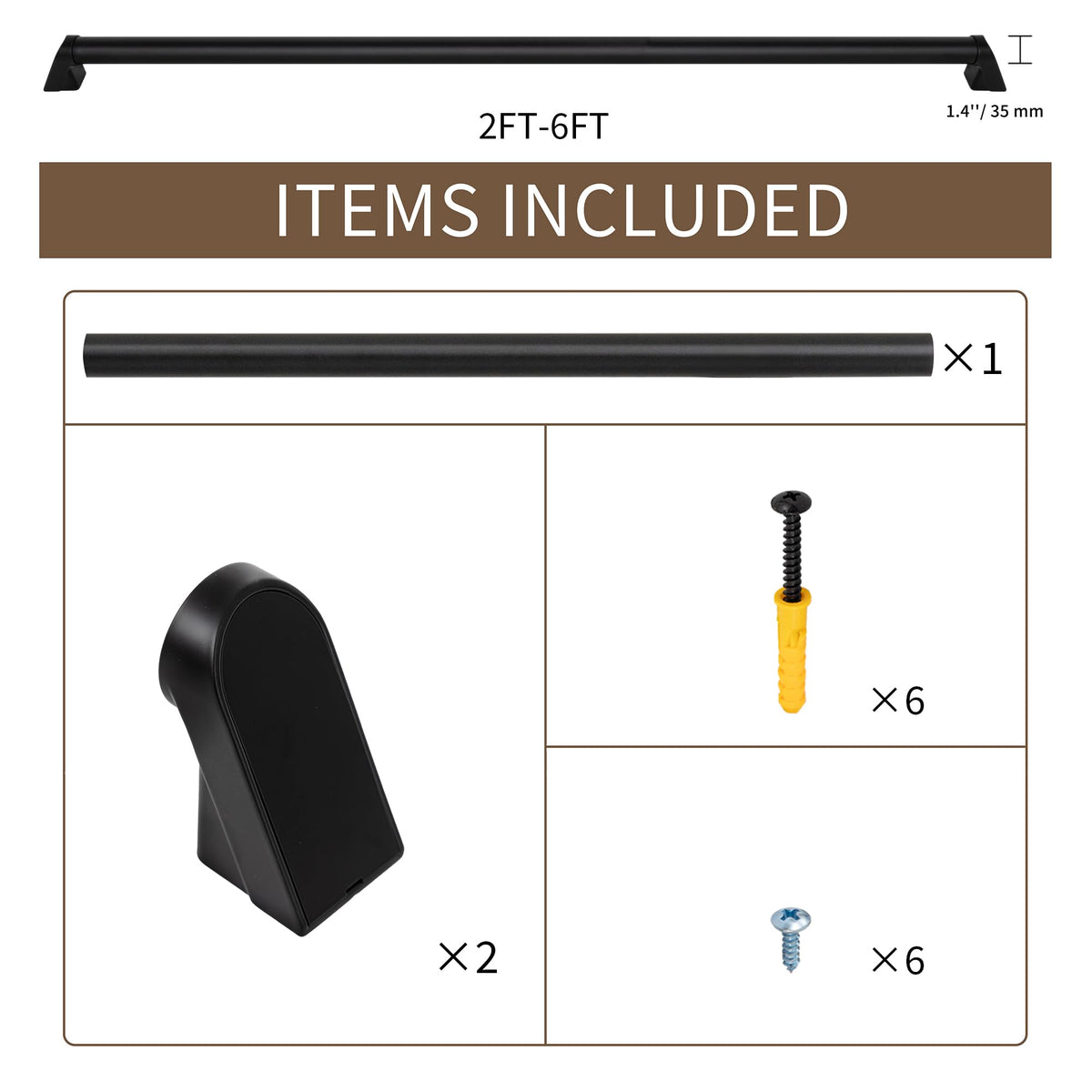 3 FT ADA Compliant Aluminum Handrail Set F9661