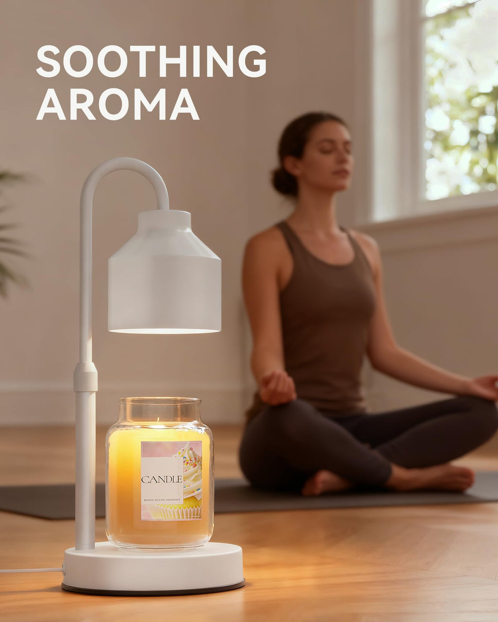 White Candle Warmer Lamp with Timer F471
