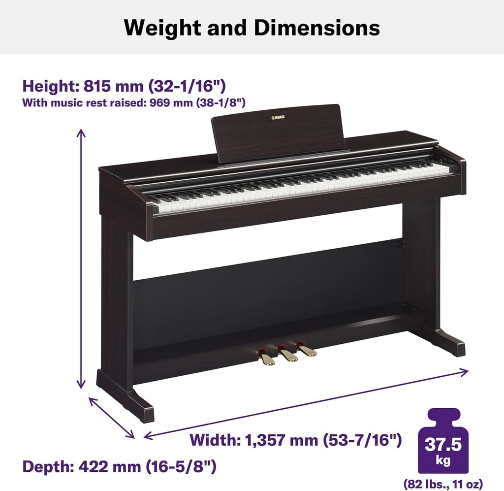 88-Key Weighted Action Upright Digital Piano with Bench X533925