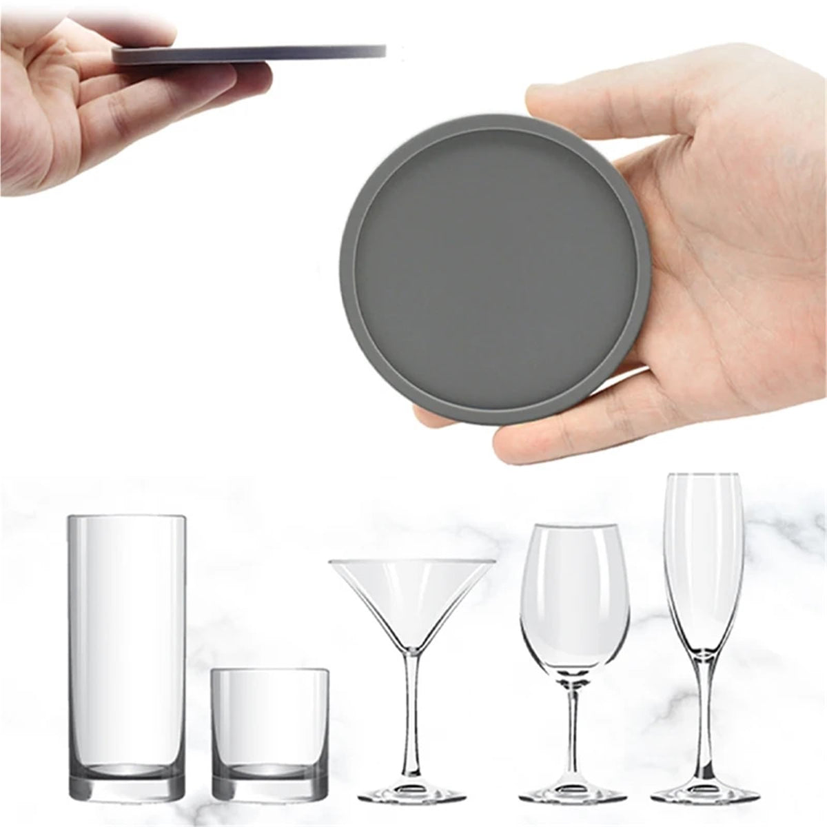 32 Pc Silicone Coasters I820337