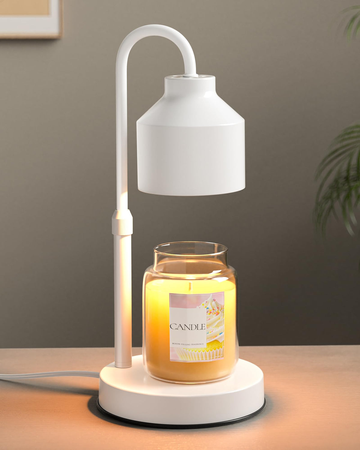 White Candle Warmer Lamp with Timer F471