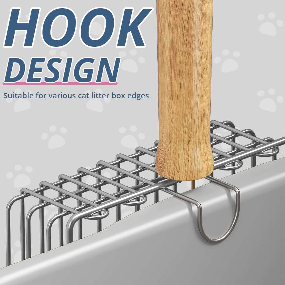 Metal Litter Scoop with Beech Wood Grip C7579