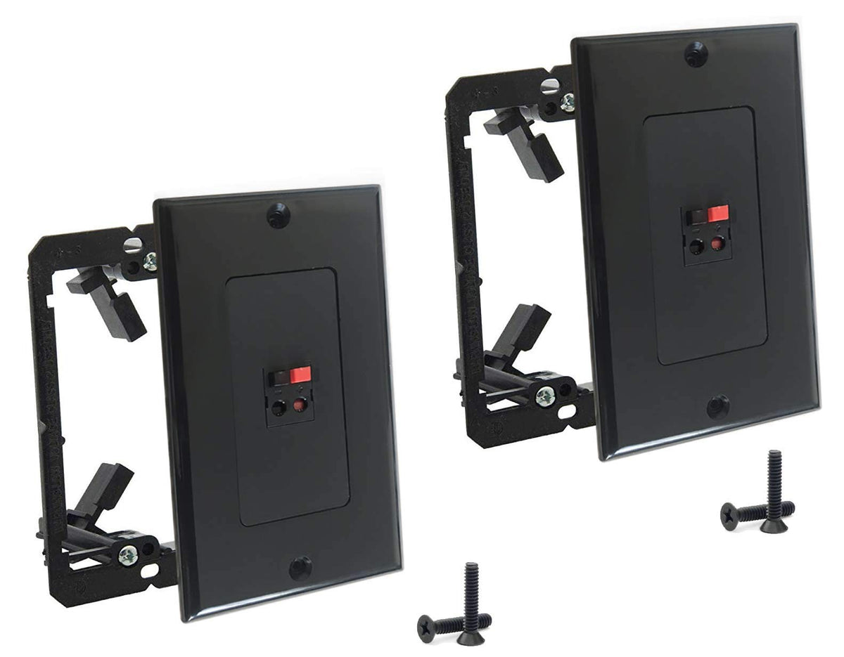1 Speaker Wall Plate 2 Pack Black B692