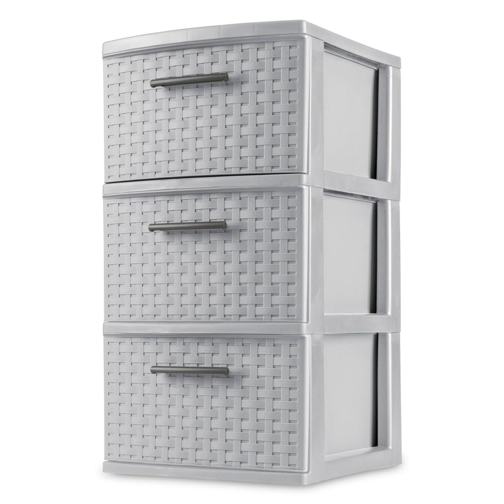 3 Drawer Plastic Storage Organizer, 2 Pack B970010