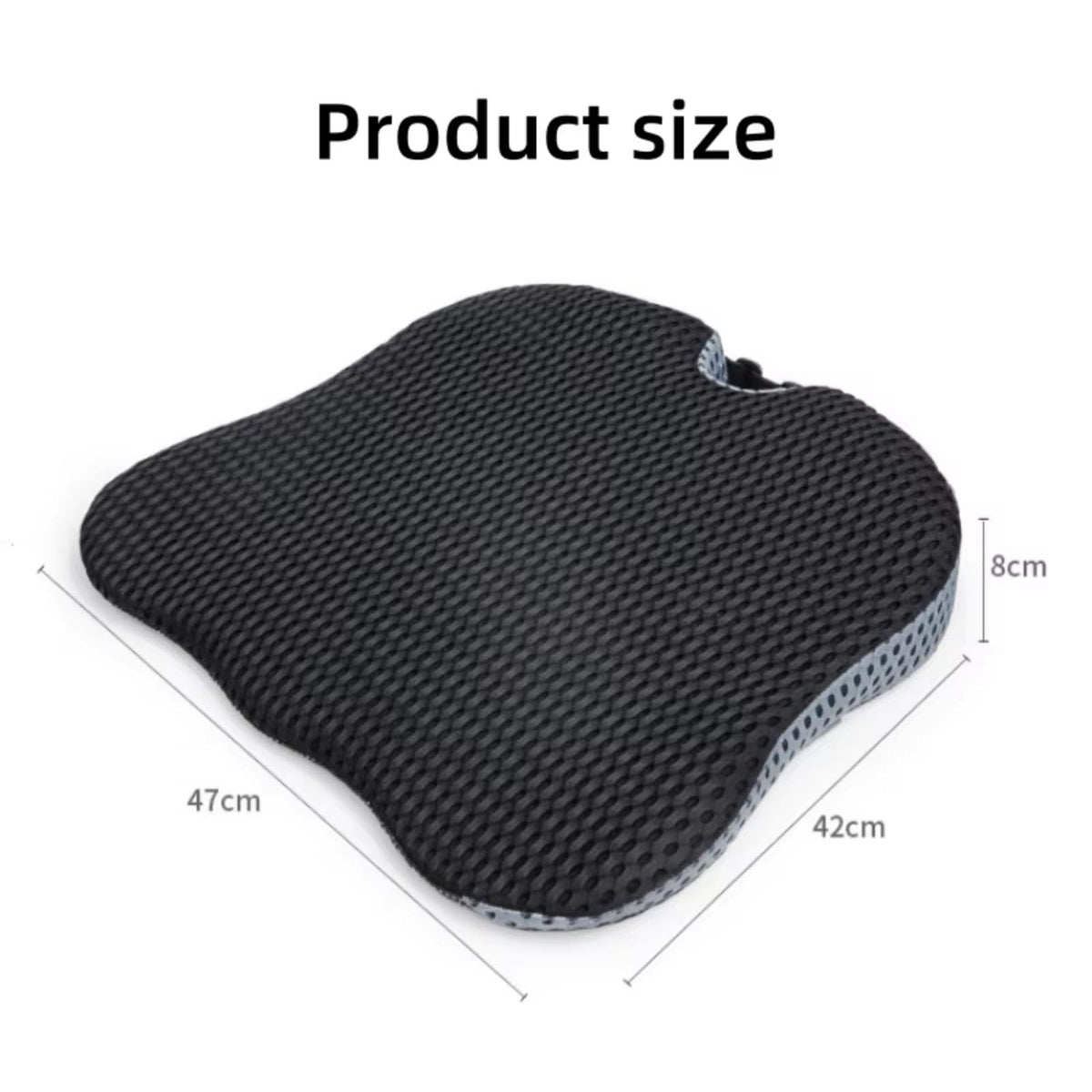 Black Memory Foam Car Seat Booster Cushion Y2720