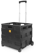 Black Collapsible Rolling Folding Dolly Cart Y857