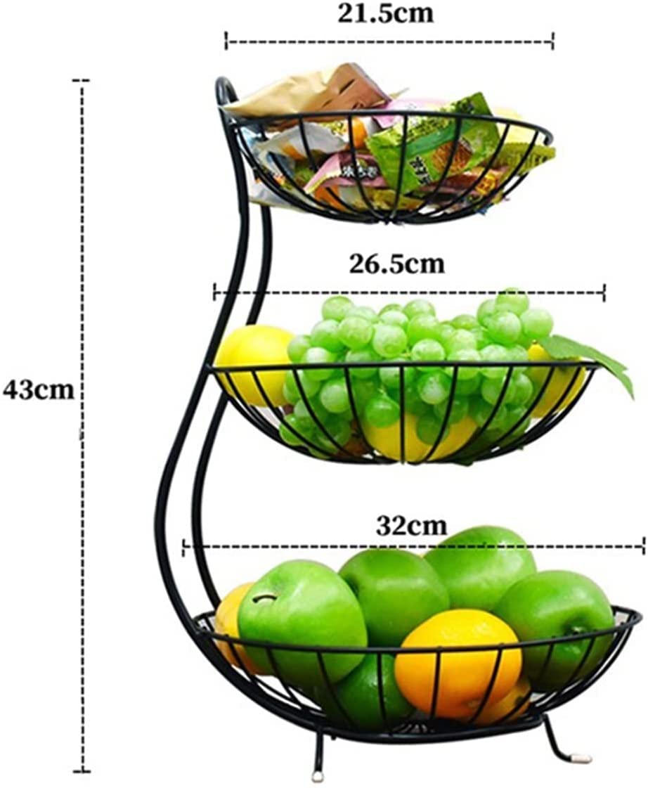 3 Tier Fruit Basket with Handle S834669