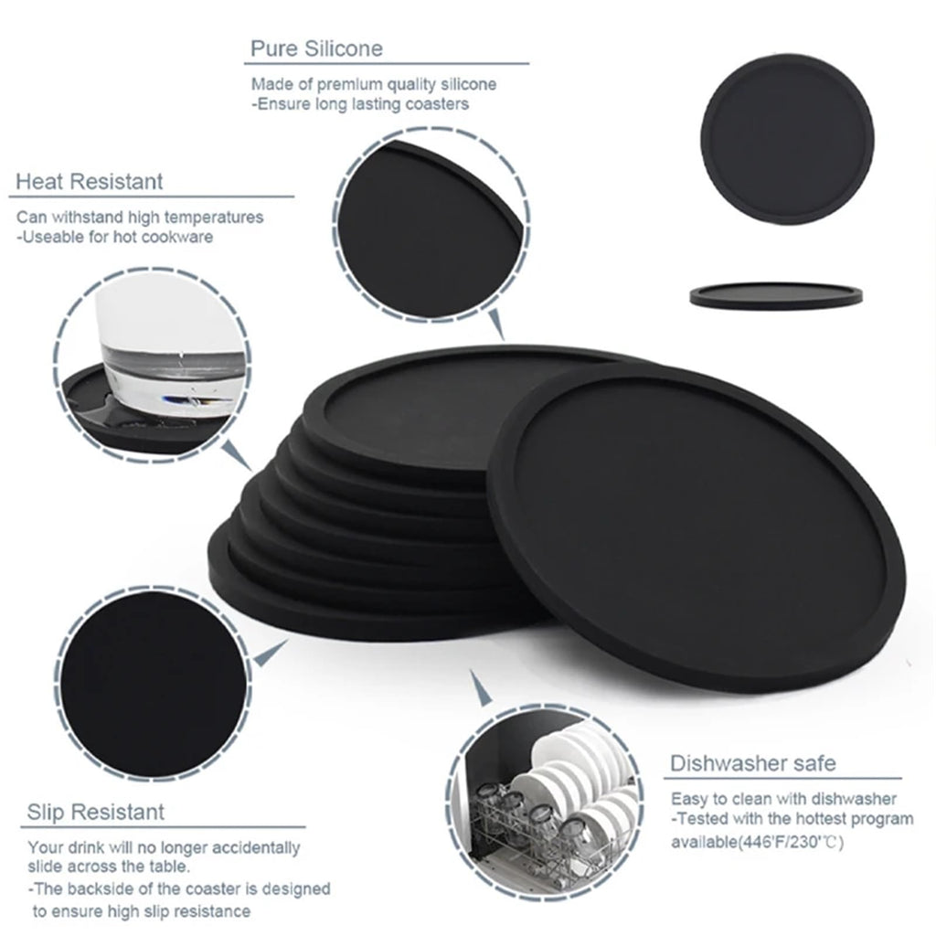 32 Pc Silicone Coasters I820337