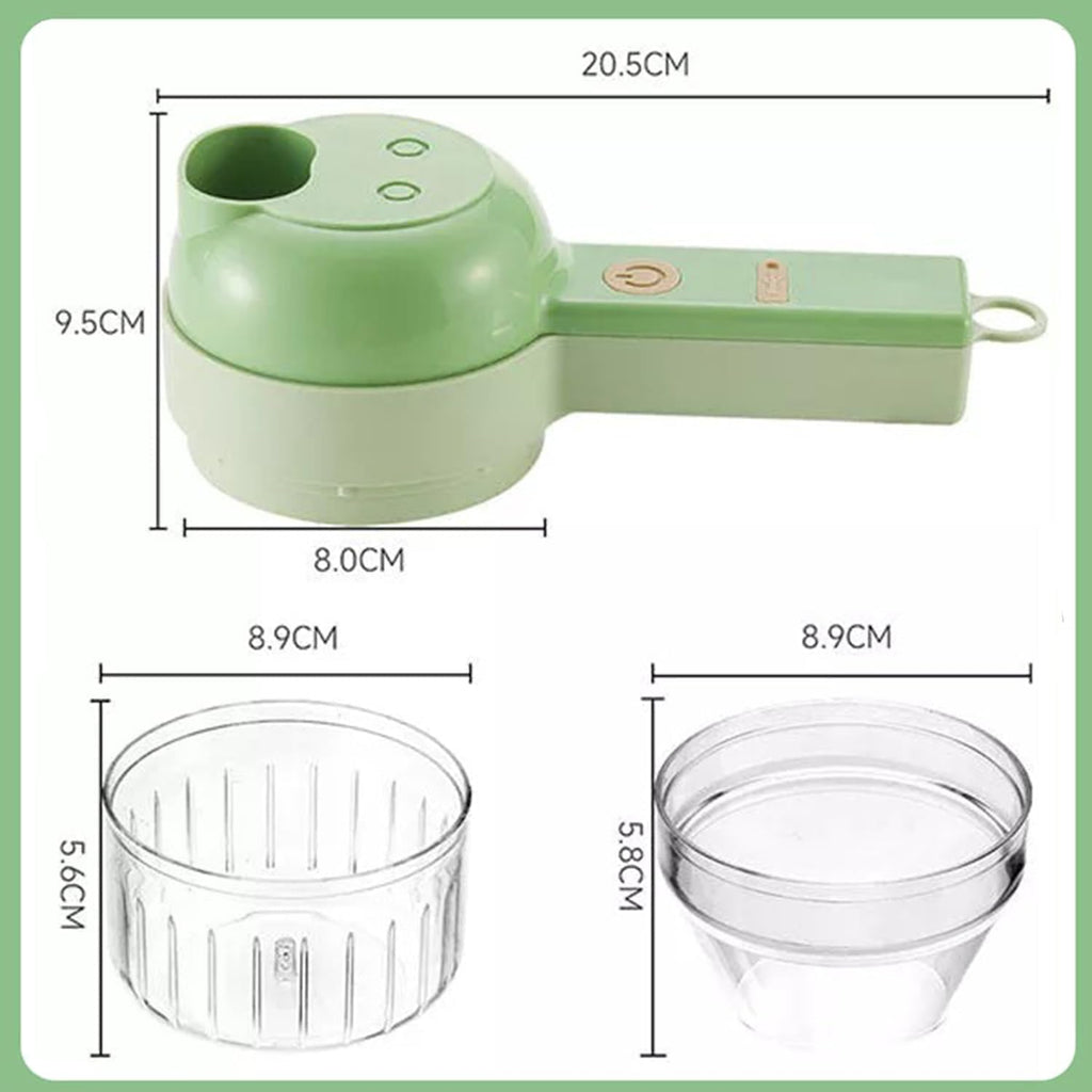 4 in 1 Portable Electric Vegetable Cutter Set E64748
