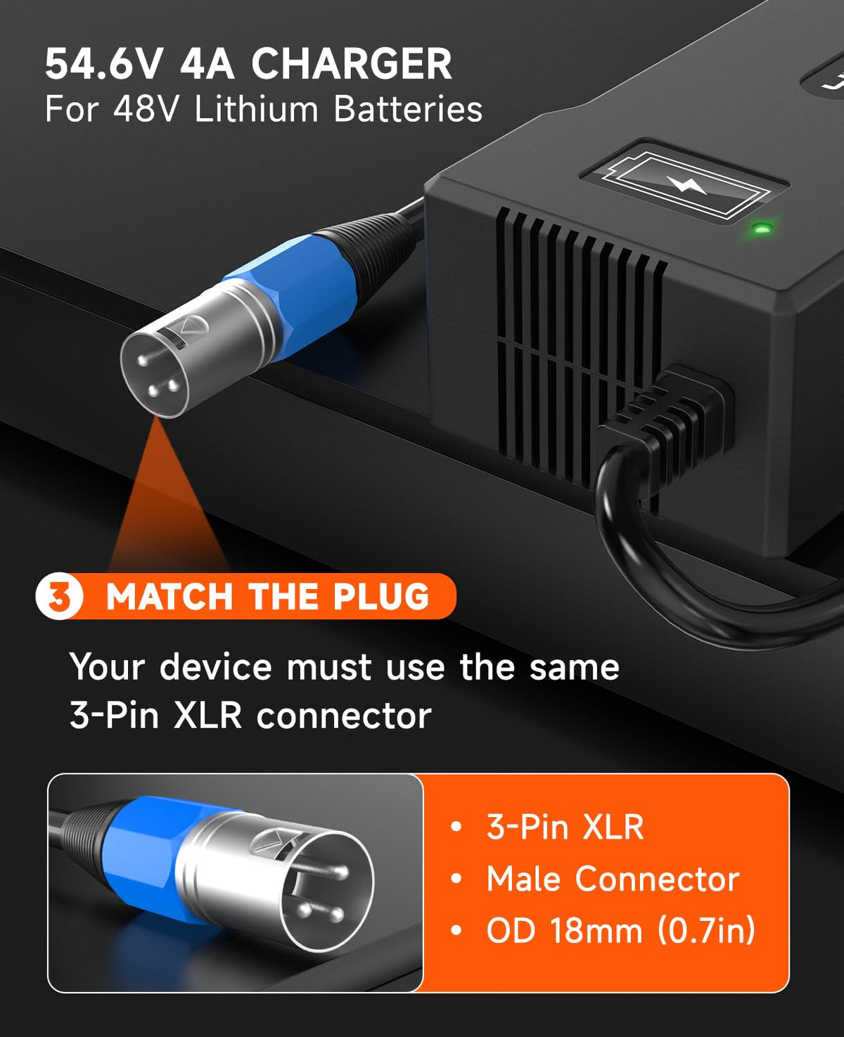 48V 4A Electric Bike Charger X510