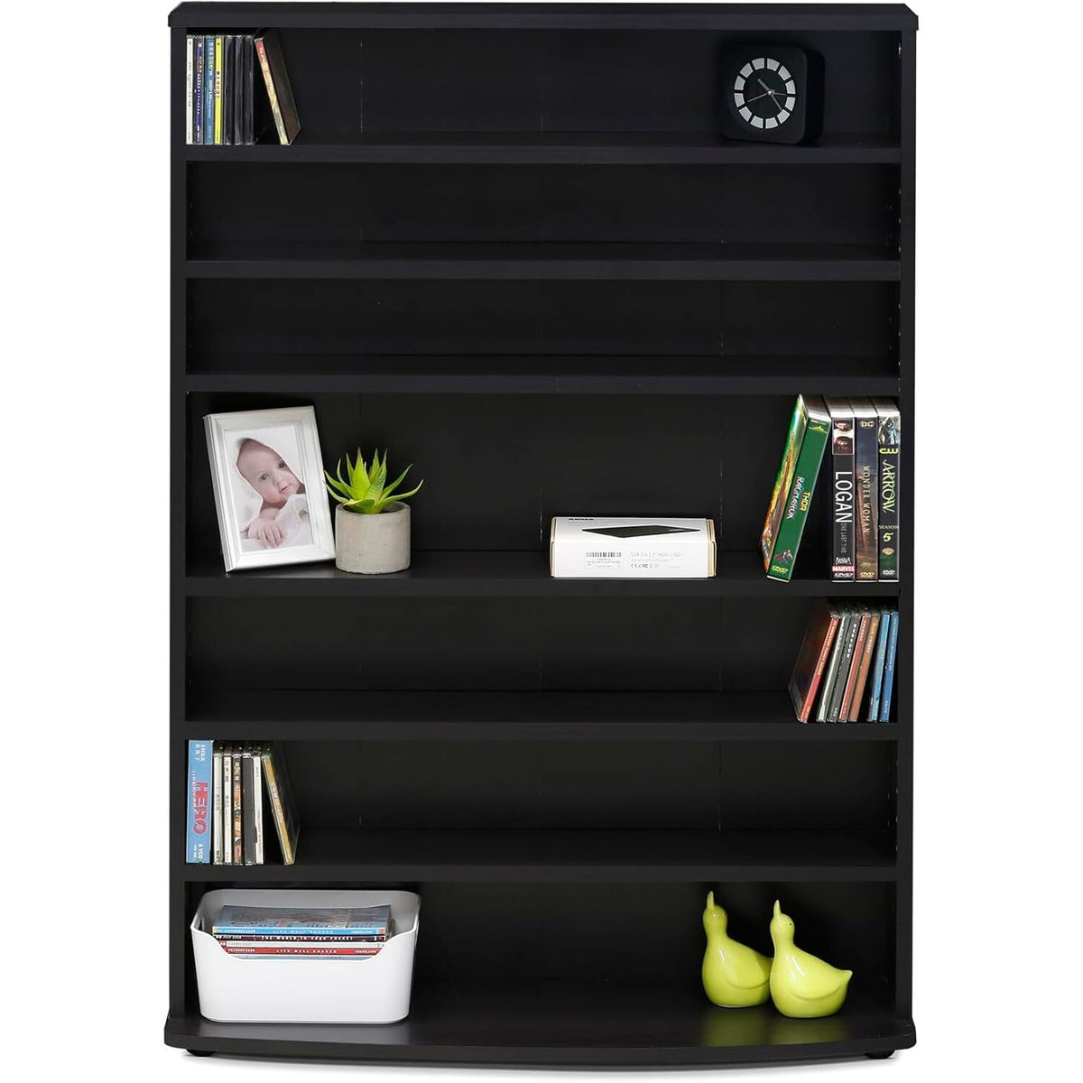 6 Tier Adjustable Multimedia Storage Tower D9038
