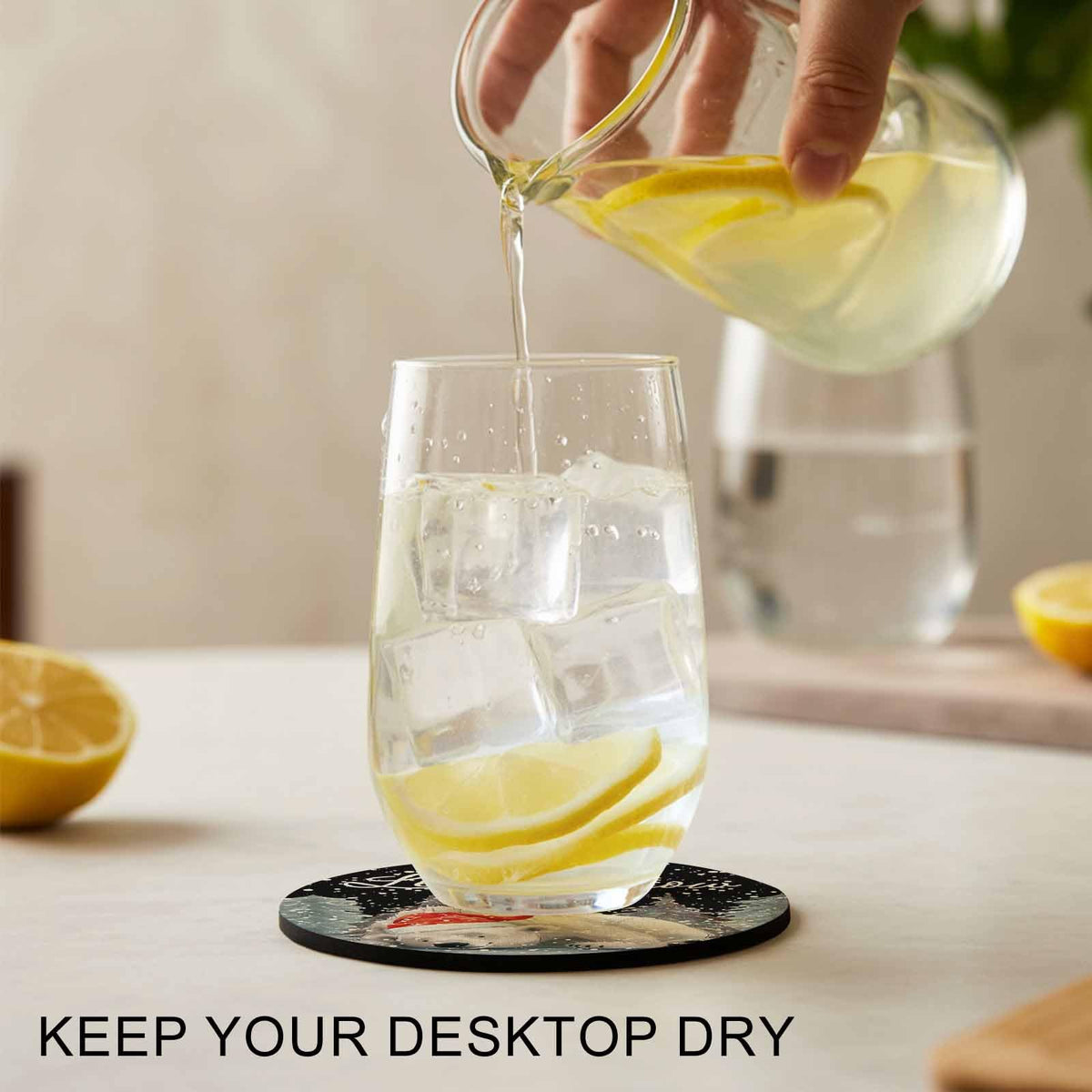 Black Silicone Coasters Set of 2 K760507