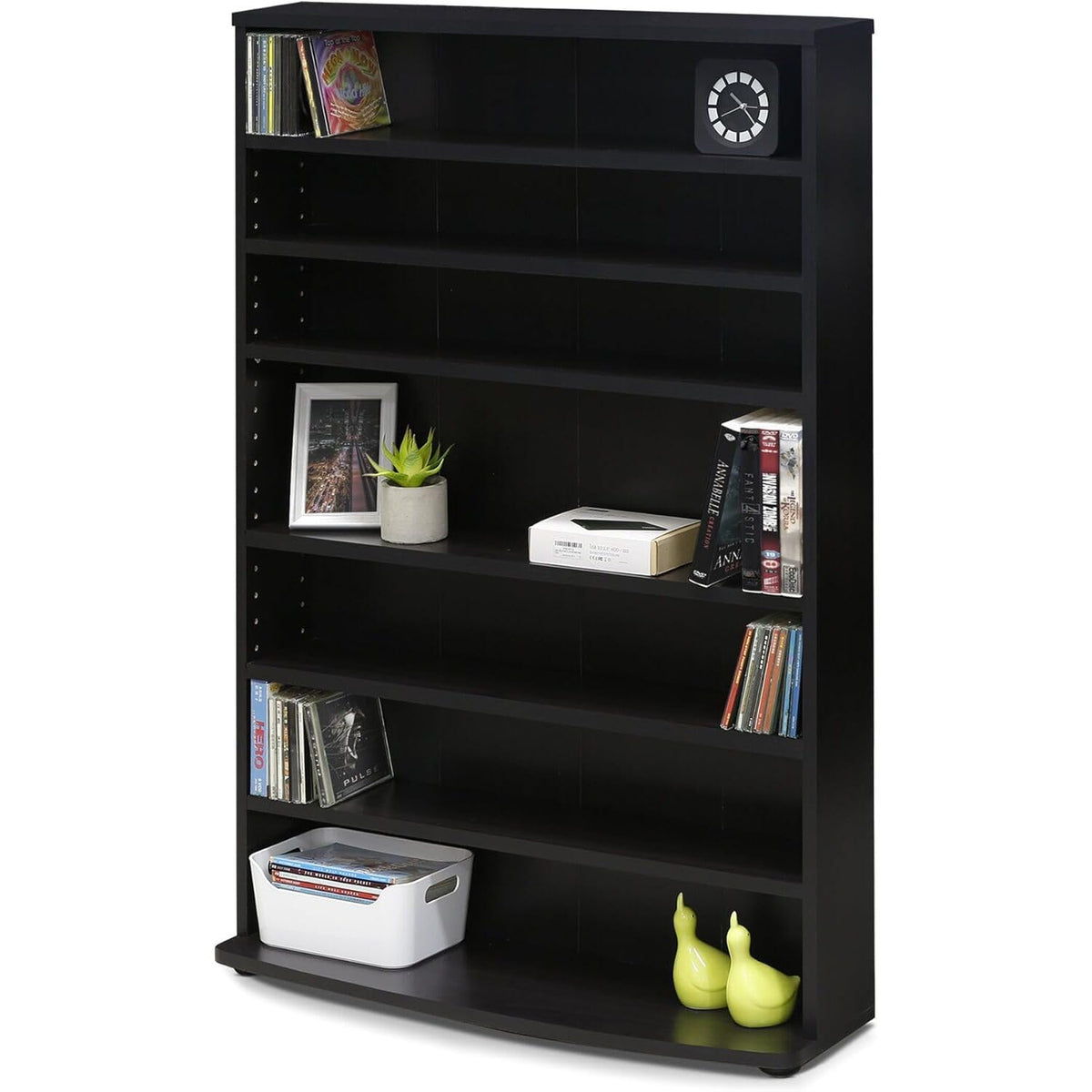 6 Tier Adjustable Multimedia Storage Tower D9038