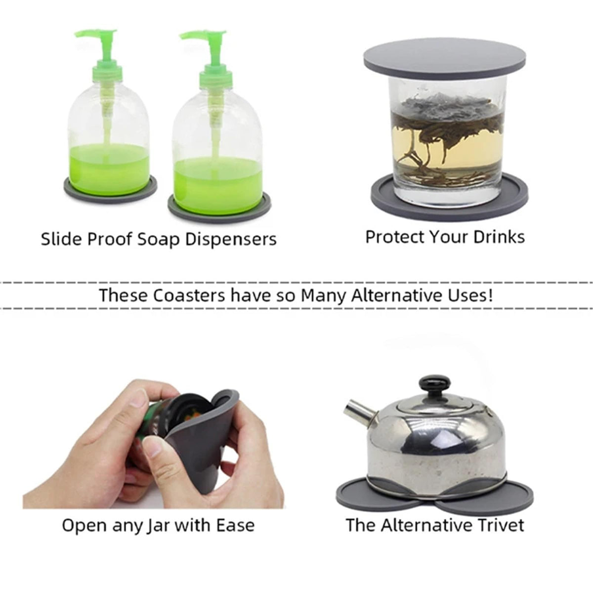 32 Pc Silicone Coasters I820337