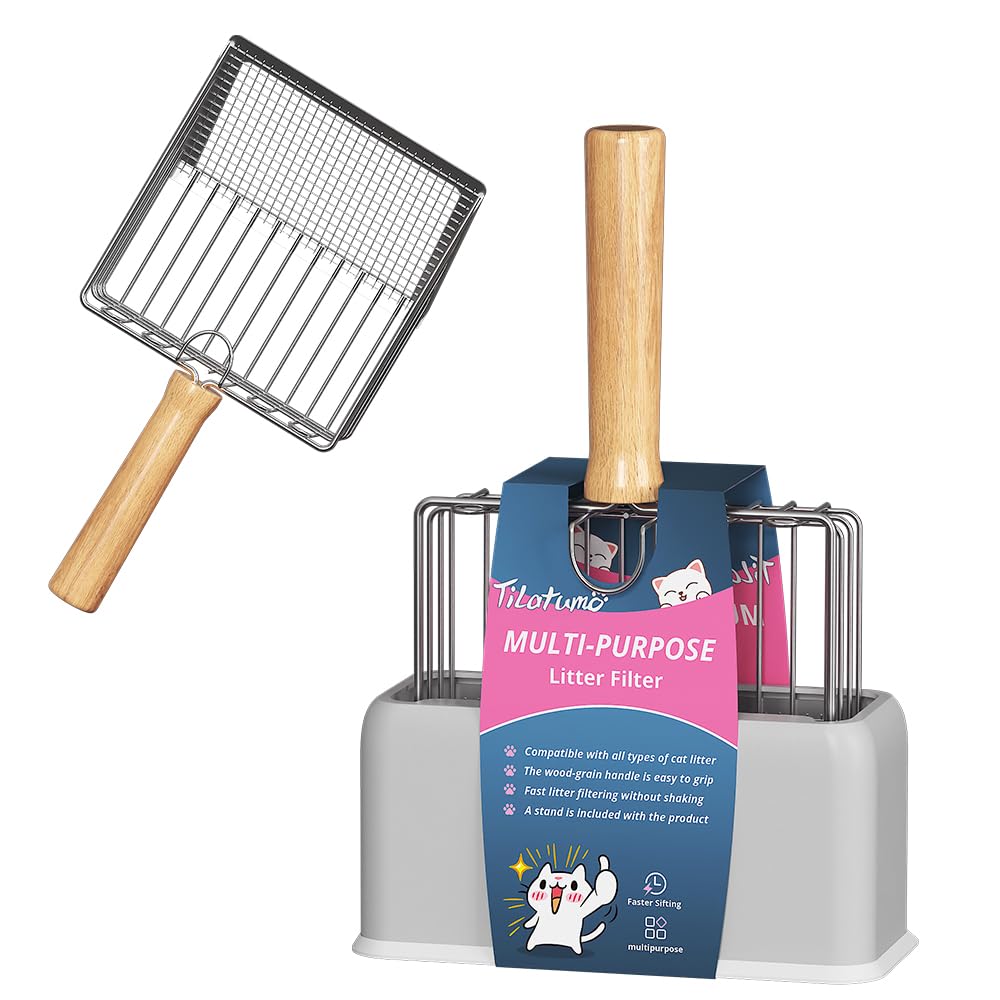 Metal Litter Scoop with Beech Wood Grip C7579