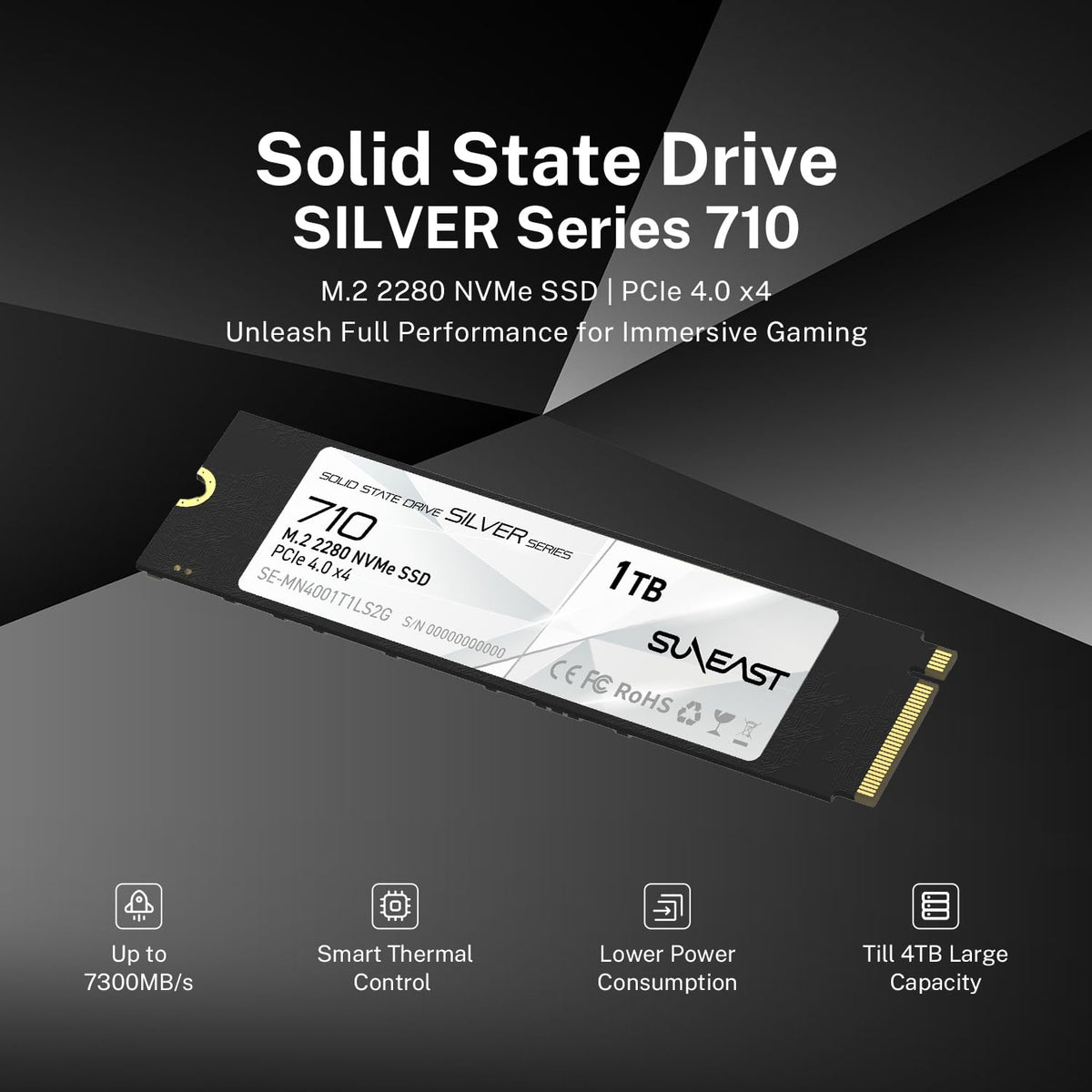 1TB M.2 2280 PCIe4.0 NVMe Internal SSD V687482