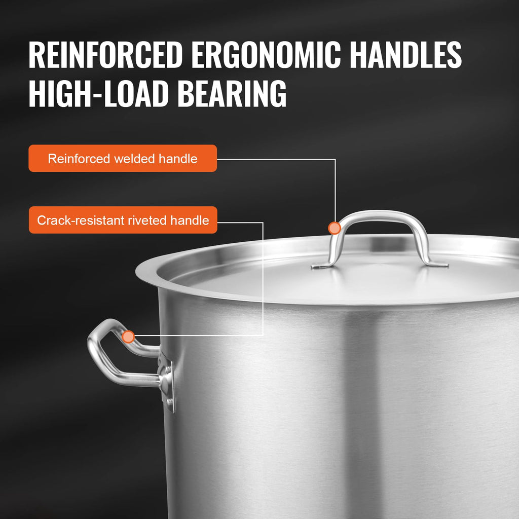 18/8 Stainless Steel 42QT Stockpot M745801