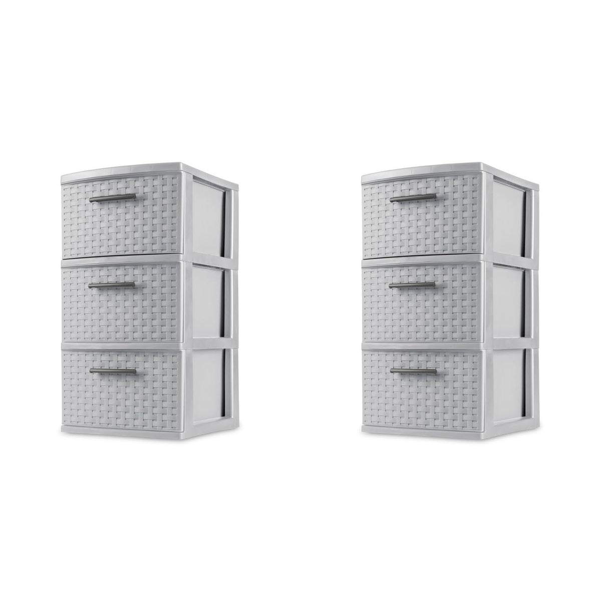 3 Drawer Plastic Storage Organizer, 2 Pack B970010