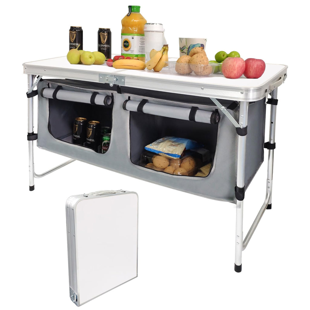 Camping Folding Aluminum Table with Adjustable Legs Z61412
