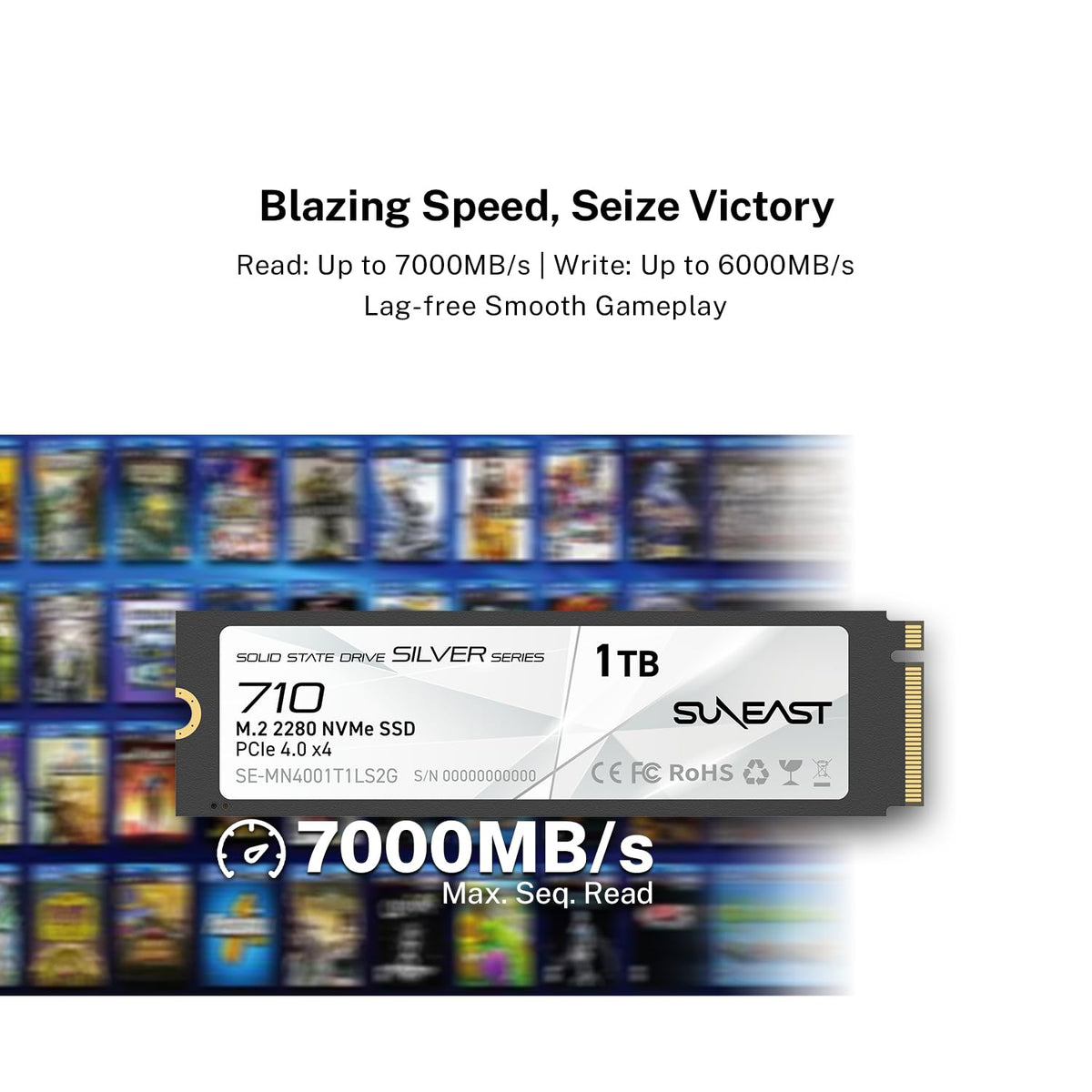 1TB M.2 2280 PCIe4.0 NVMe Internal SSD V687482