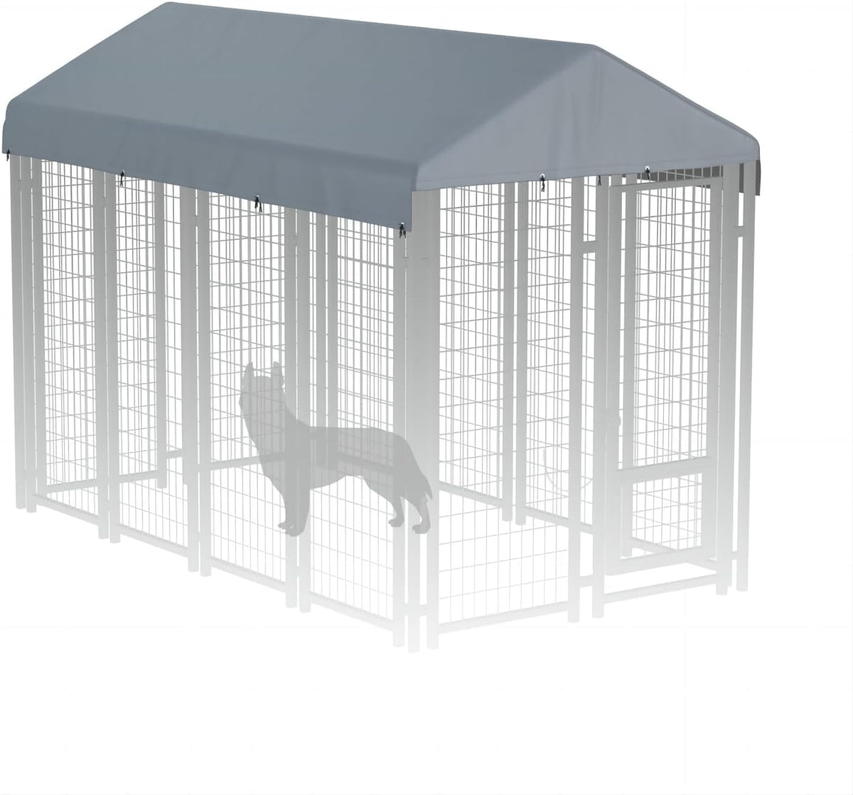 Gray Dog Kennel Cover 10' x 5' C904072