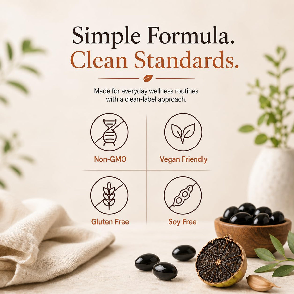 Black Garlic Extract Capsules 300 Softgels Z961589