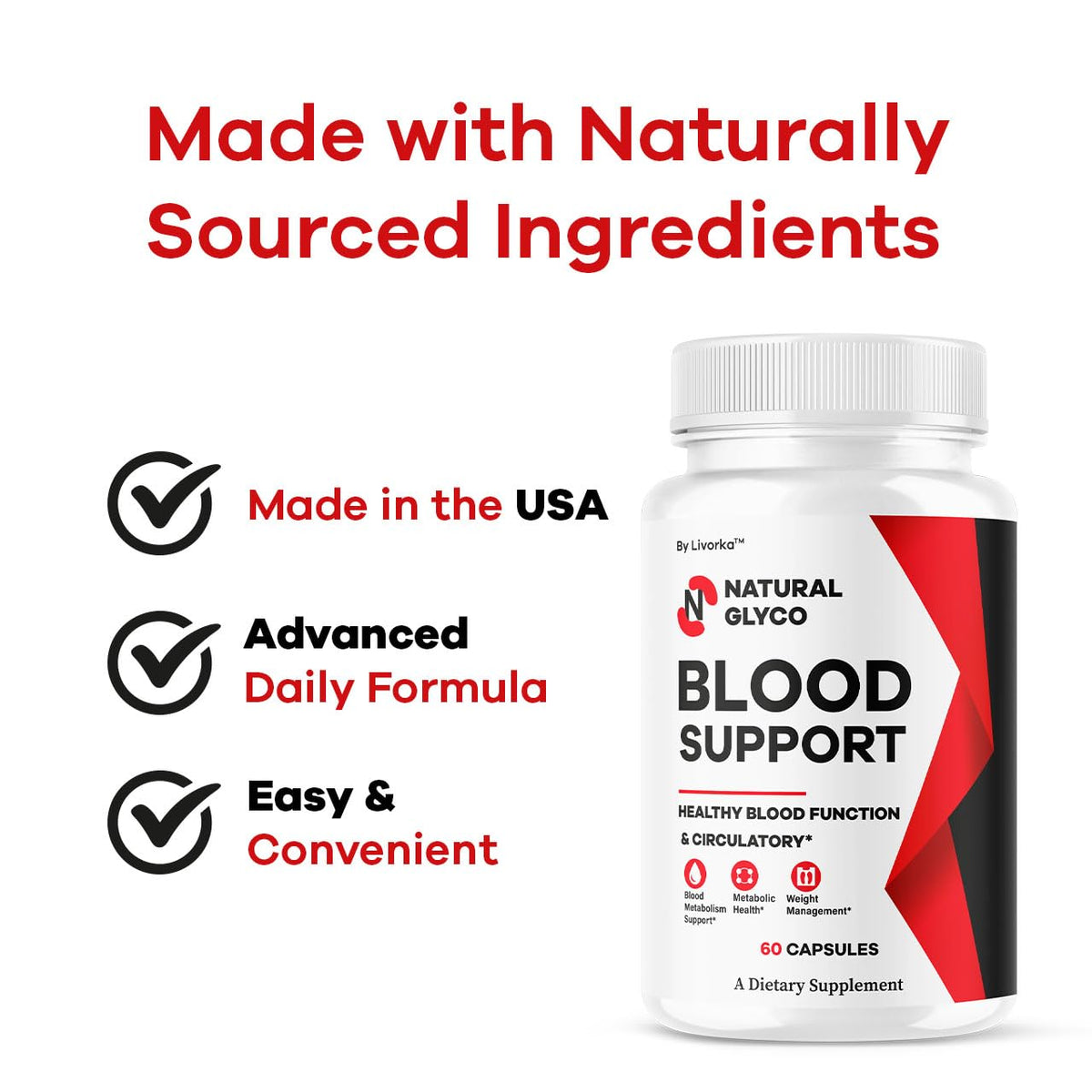 Natural Glycogen Supplement Capsules 180 Capsules H36615