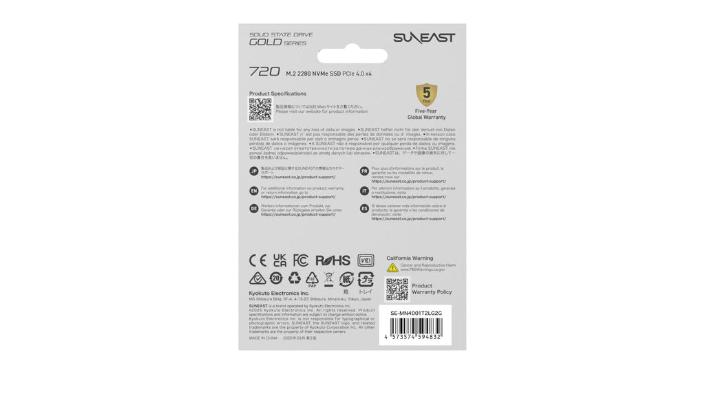 1TB M.2 2280 PCIe4.0 NVMe Internal SSD V687482