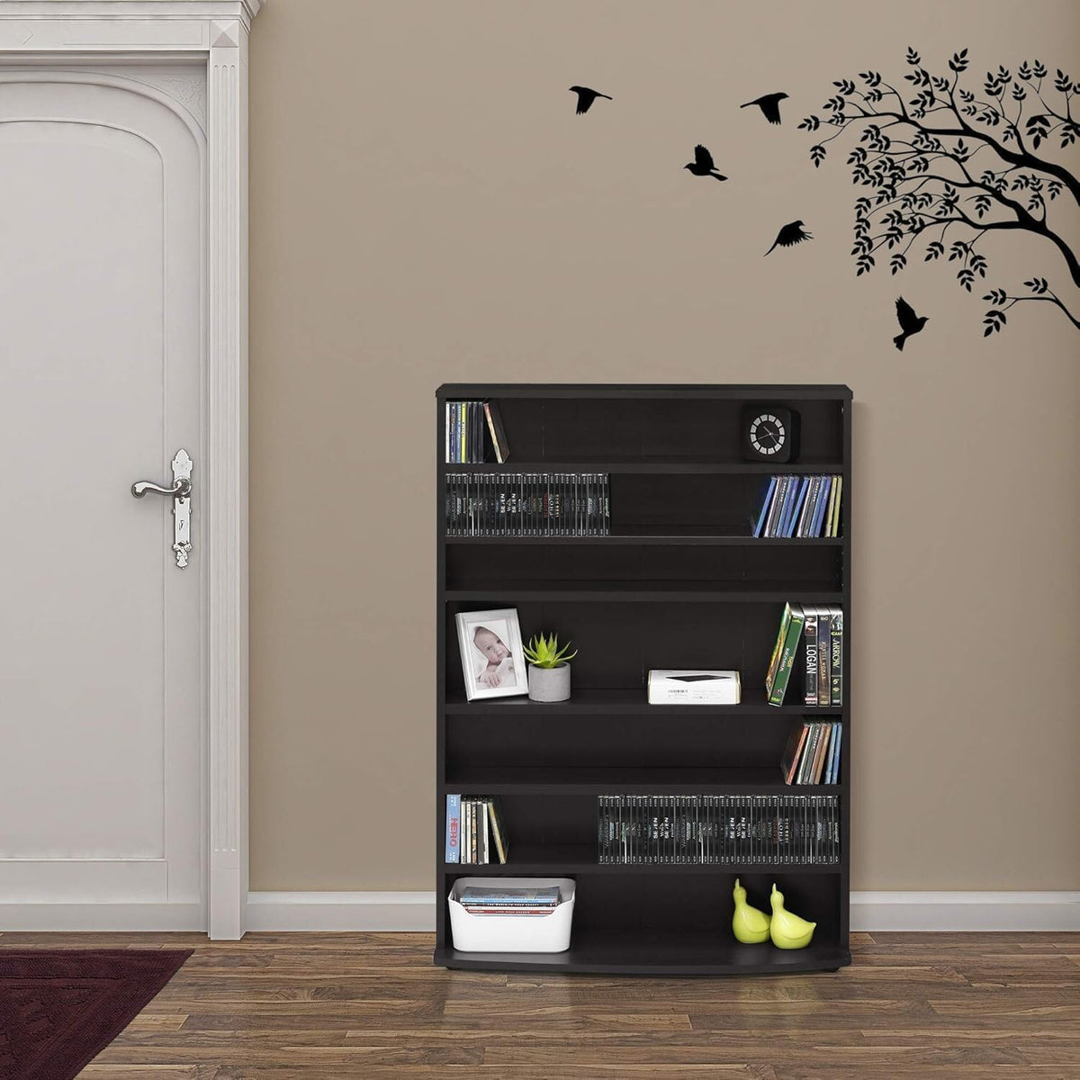 6 Tier Adjustable Multimedia Storage Tower D9038