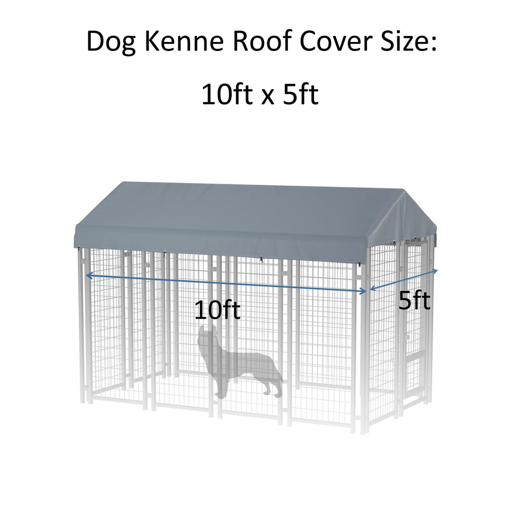 Gray Dog Kennel Cover 10' x 5' C904072