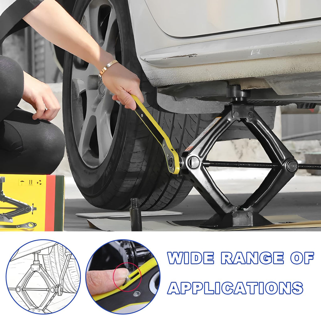 2 Ton Portable Scissor Jack with Lug Wrench G7278