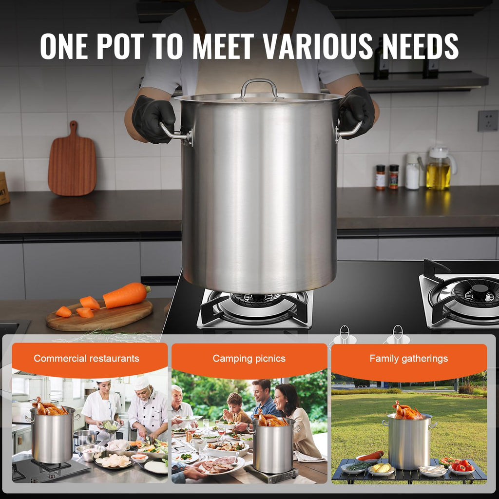 18/8 Stainless Steel 42QT Stockpot M745801