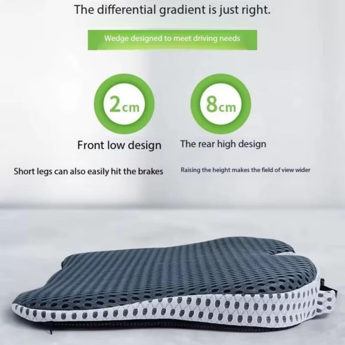 Black Memory Foam Car Seat Booster Cushion Y2720