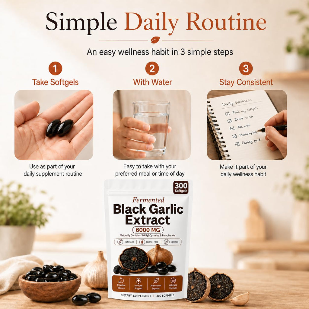 Black Garlic Extract Capsules 300 Softgels Z961589