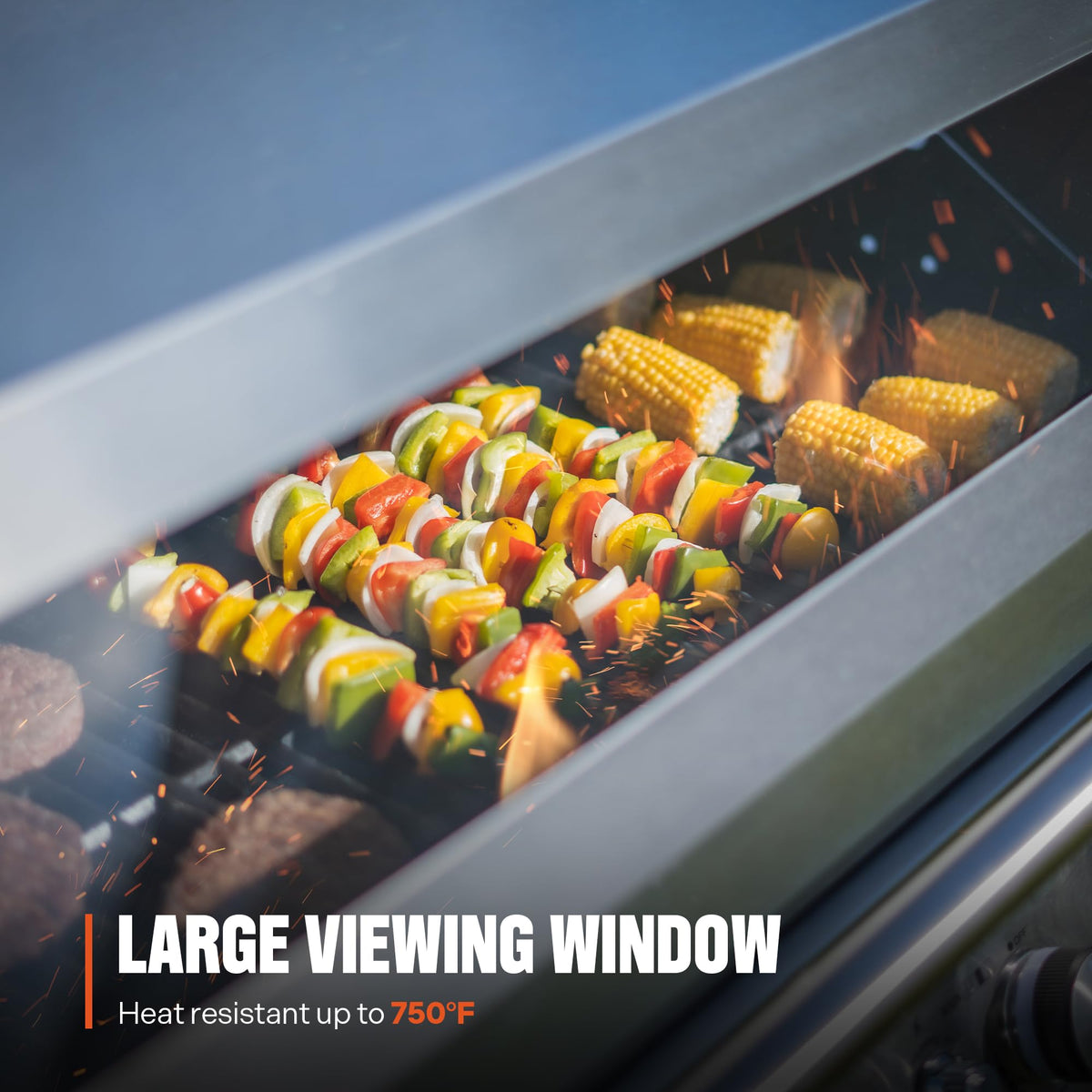 6+1 Burner Propane Gas Grill with Cover and Rotisserie Kit J39902