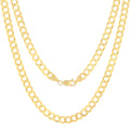 14k Yellow Gold Cuban Curb Link Chain Necklace Y408