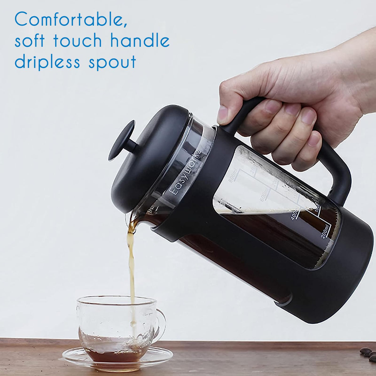 34 oz French Press Coffee Tea Maker with 10g Measuring Spoon M49102
