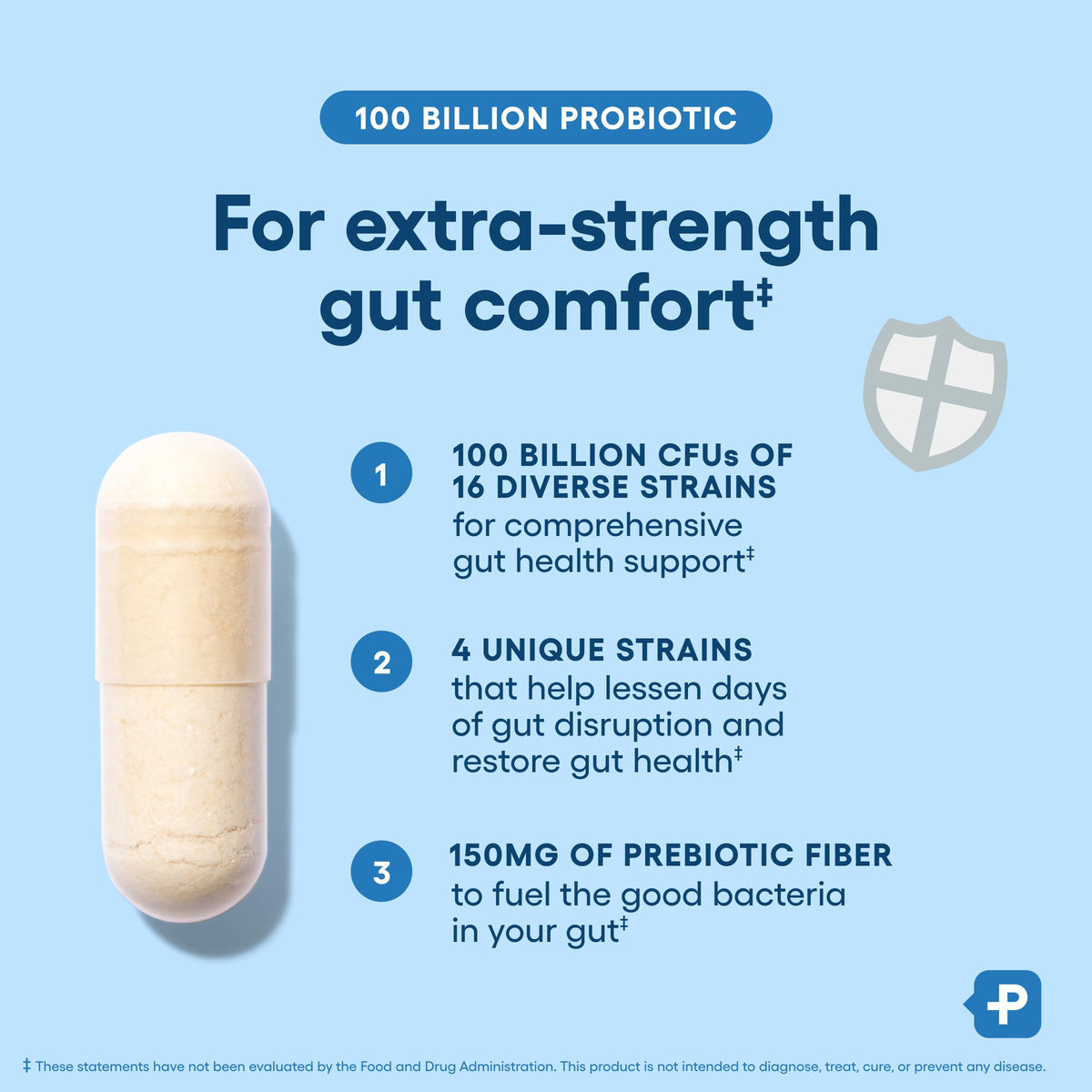 100 Billion 16 Strains Probiotic with Prebiotics L254370