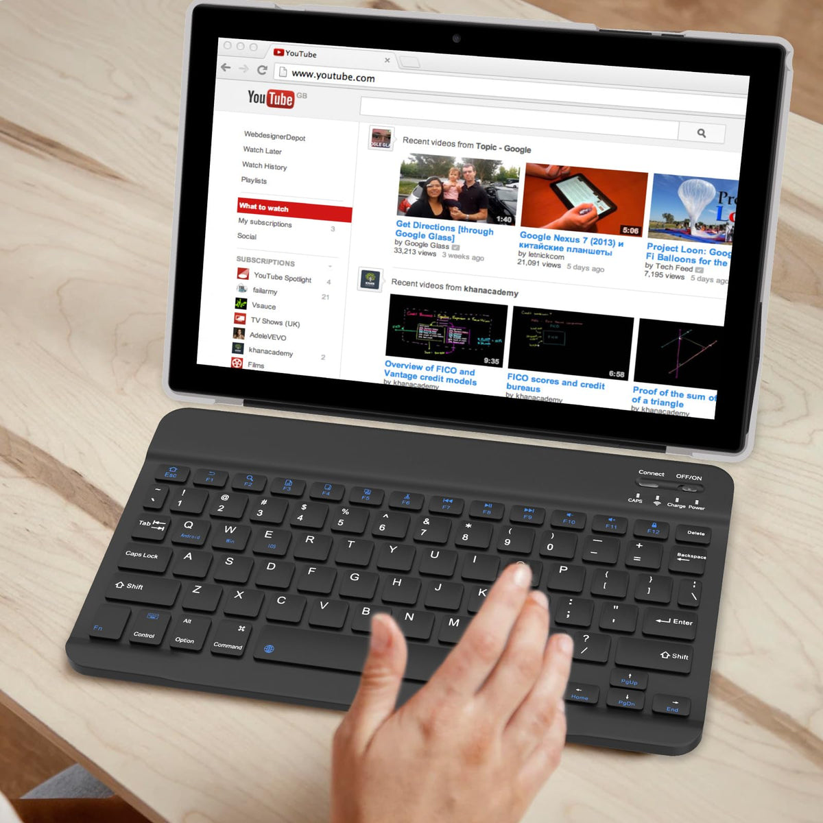 10 inch Tablet with Keyboard 2 in 1 Android 15 8GB+32GB 6000mAh Q127