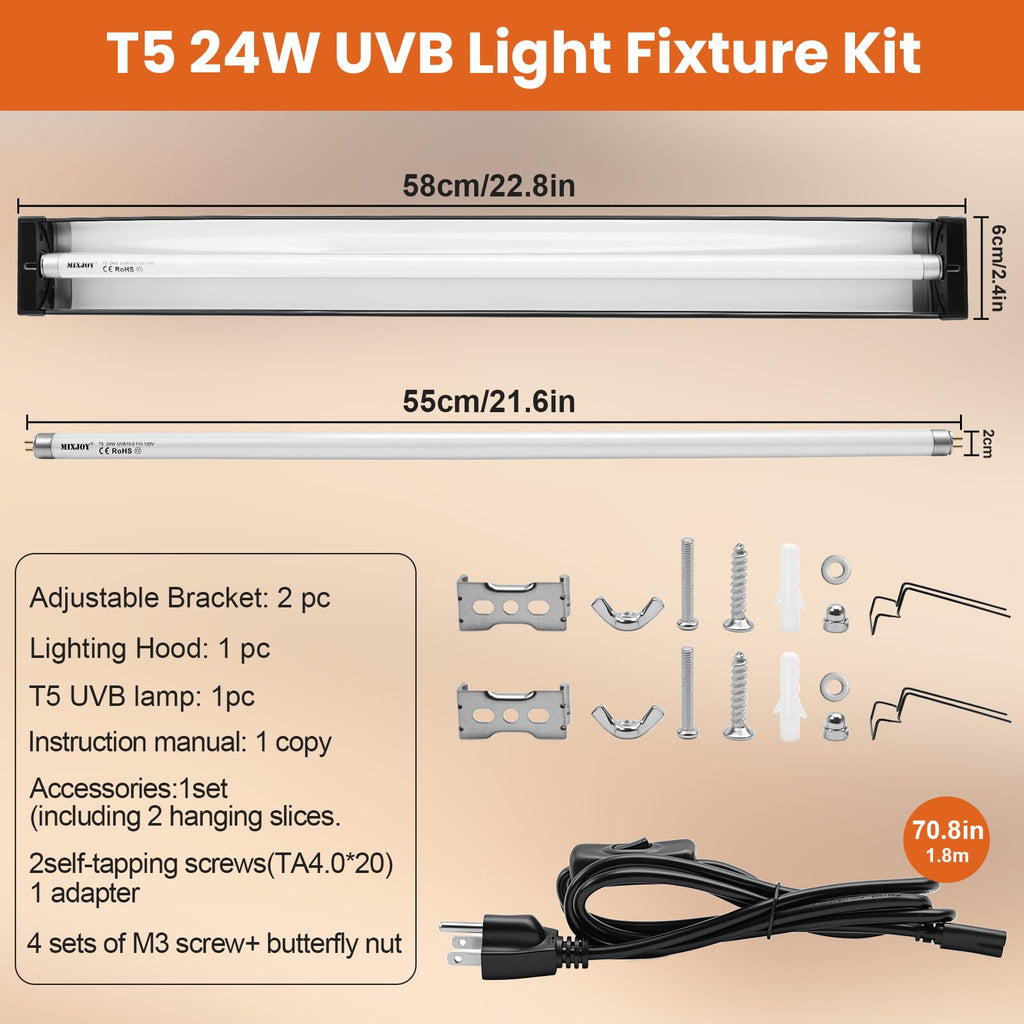 24W 10.0 UVB Reptile Light Kit C2860