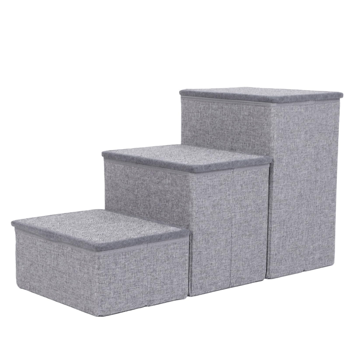 Foldable 3 Step Dog Stairs with Storage W36078