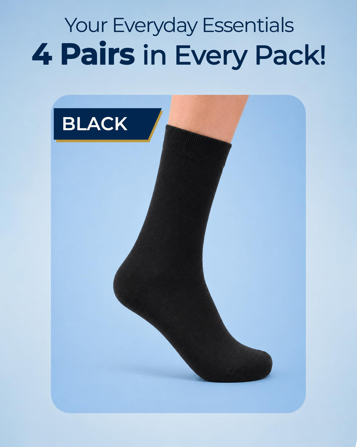Bamboo Viscose Crew Dress Socks Women 4 Pairs T98313