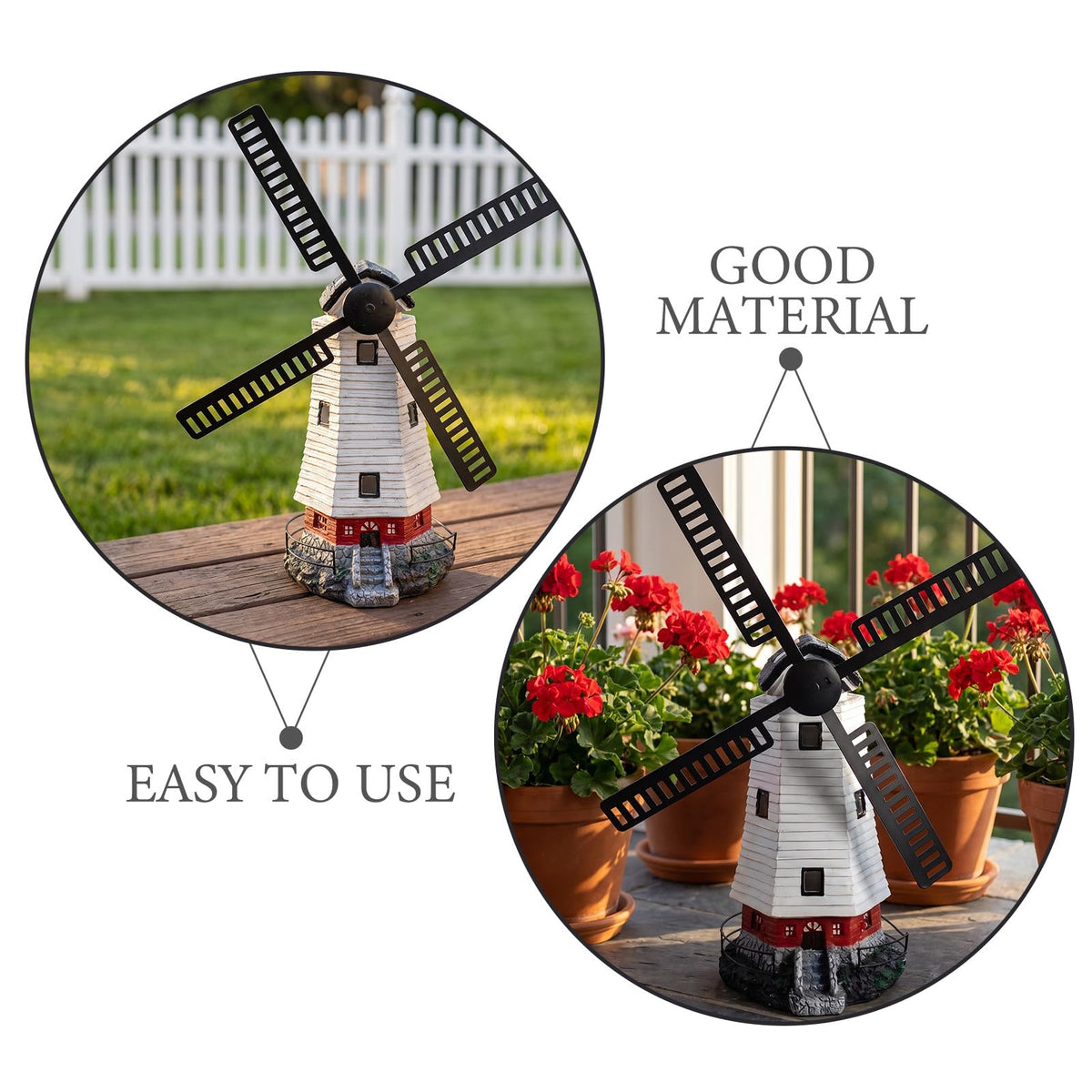 Solar Powered LED Lighthouse Garden Statue C1723