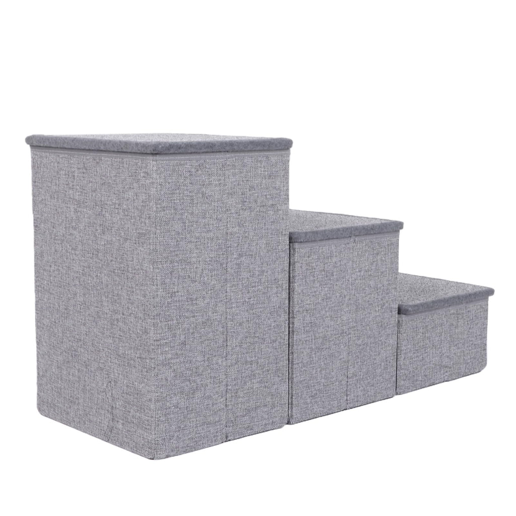 Foldable 3 Step Dog Stairs with Storage W36078