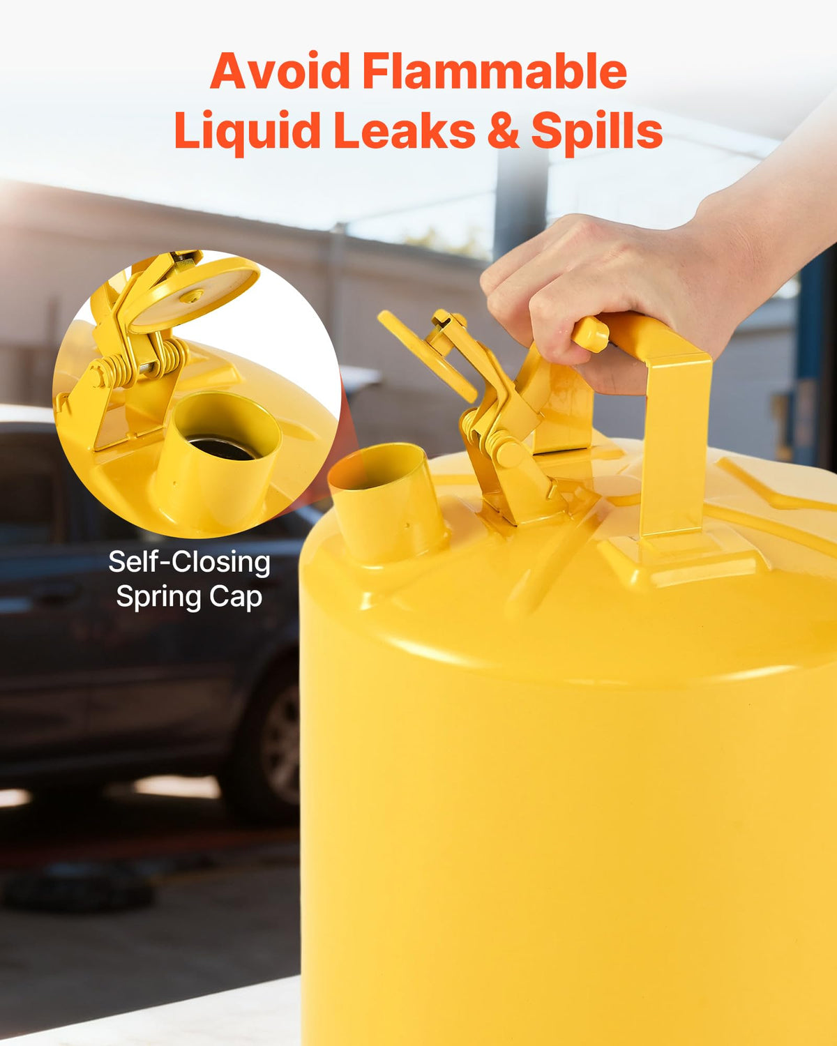 5 Gallon Type I Yellow Metal Container with Flame Arrester N198072