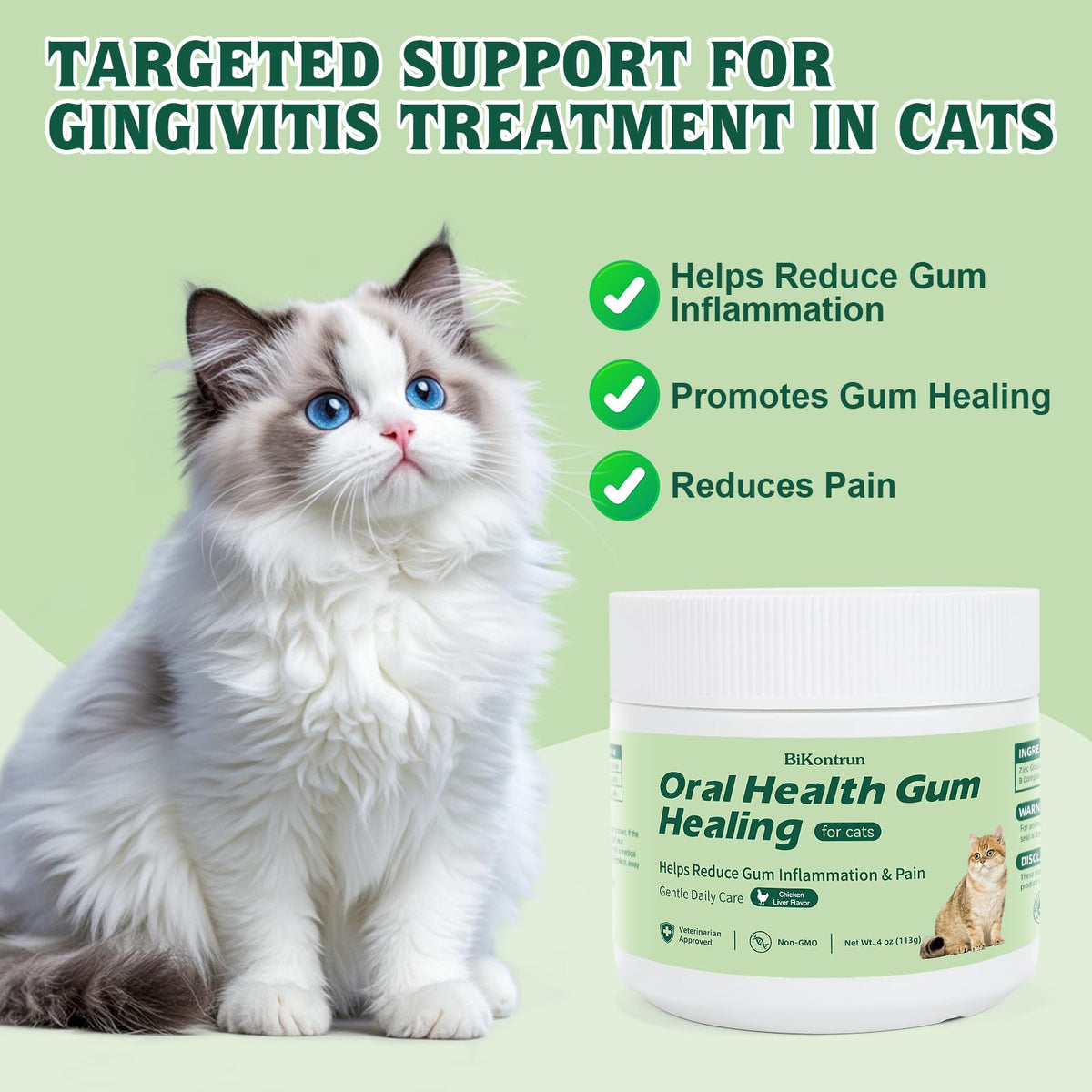 Natural Plant-Based Cat Oral Care 4 oz D31301