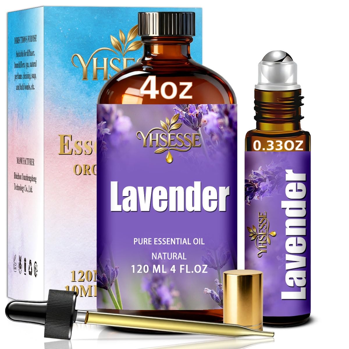 Peppermint and Lavender Essential Oil 4 Fl Oz M715